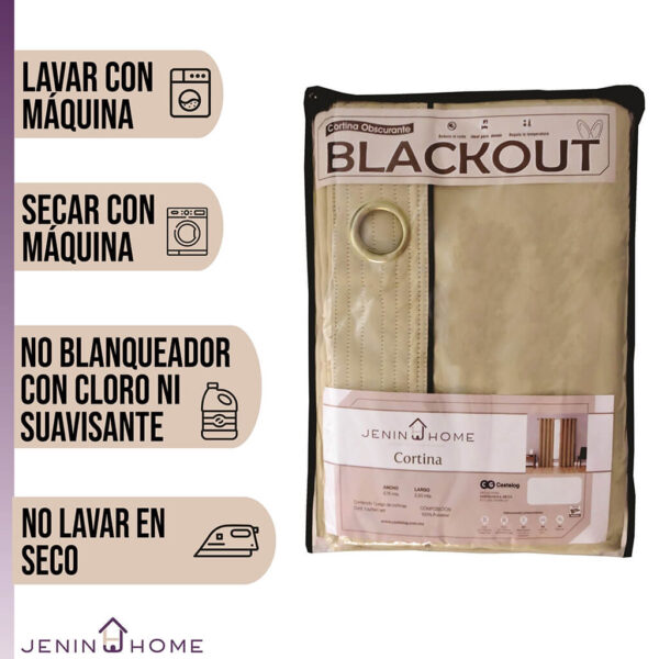 Cortinas Black Out Argollas 2.75 Ancho * 2.2 Largo Metros - Imagen 5