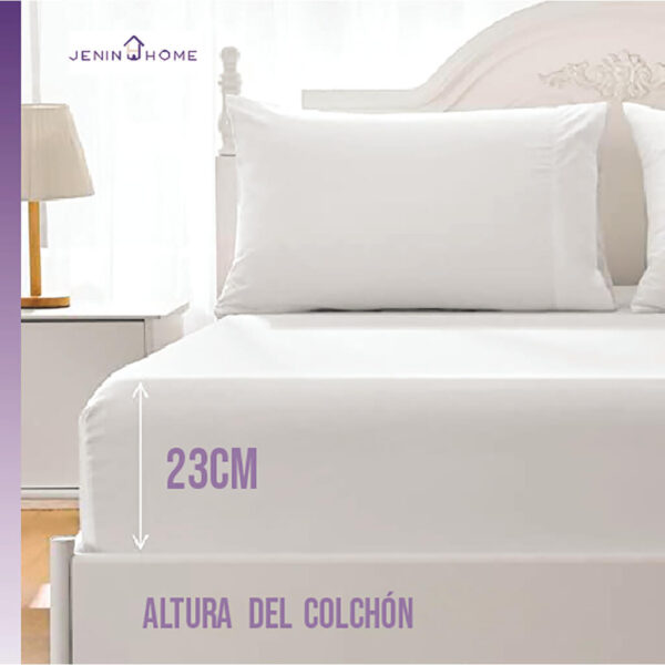 Juego de Sábana Hotelera Eco Blanca - Imagen 3