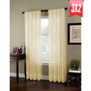 Cortinas Tergal Traslúcida Juego De 2 Piezas