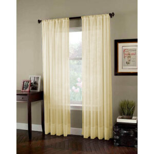 Cortinas Tergal Traslúcida Juego De 2 Piezas